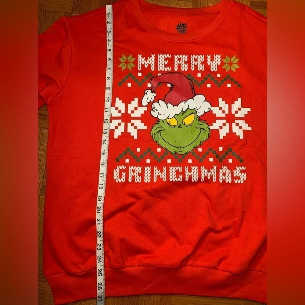 NWT Grinch Merry Christmas Red Sweater Sz Large